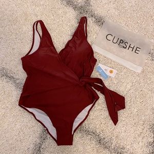 NWT Cupshe Elegant Dance wrap one-piece